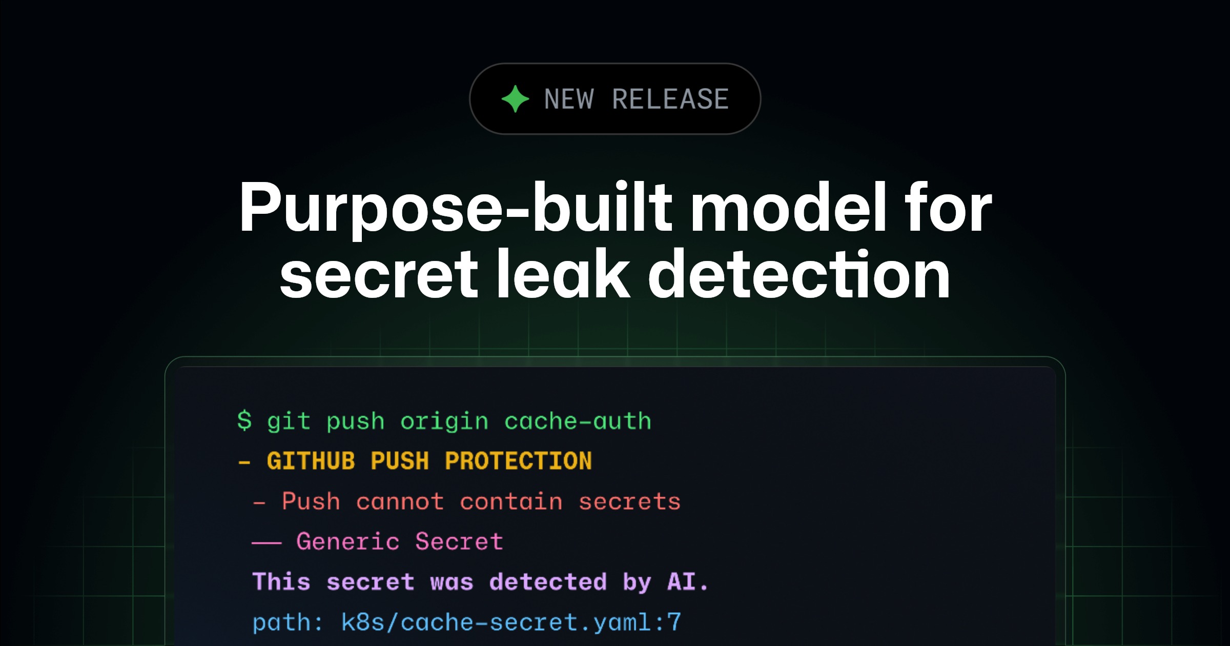 Ilustrasi PeDeDe tentang classifier GitHub yang memeriksa secret tersembunyi di dalam kode
