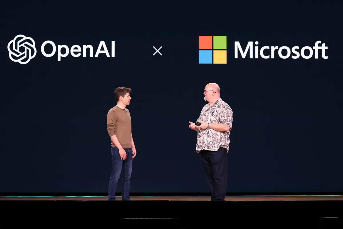 Ilustrasi editorial PeDeDe tentang pendapatan Azure dan keterikatan finansial Microsoft dengan OpenAI