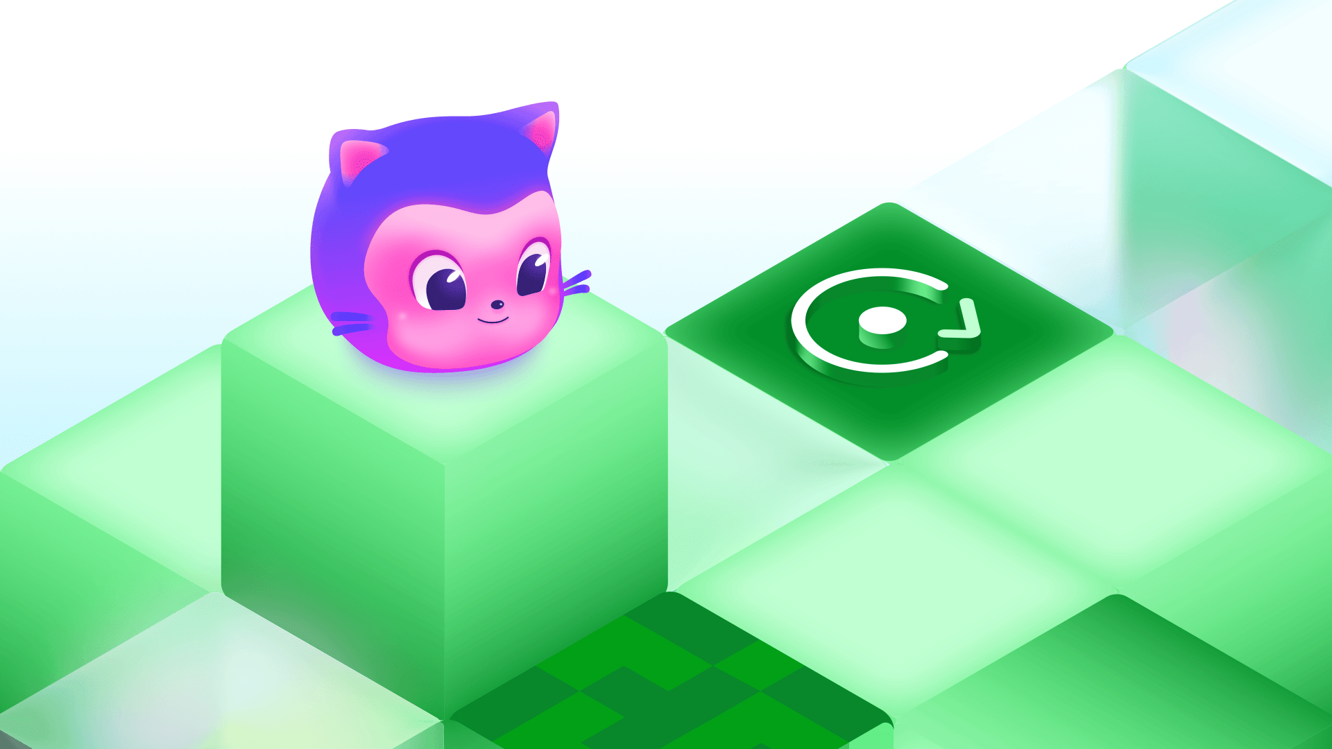 Mona Octocat dan ilustrasi diagram infrastruktur teknis GitHub